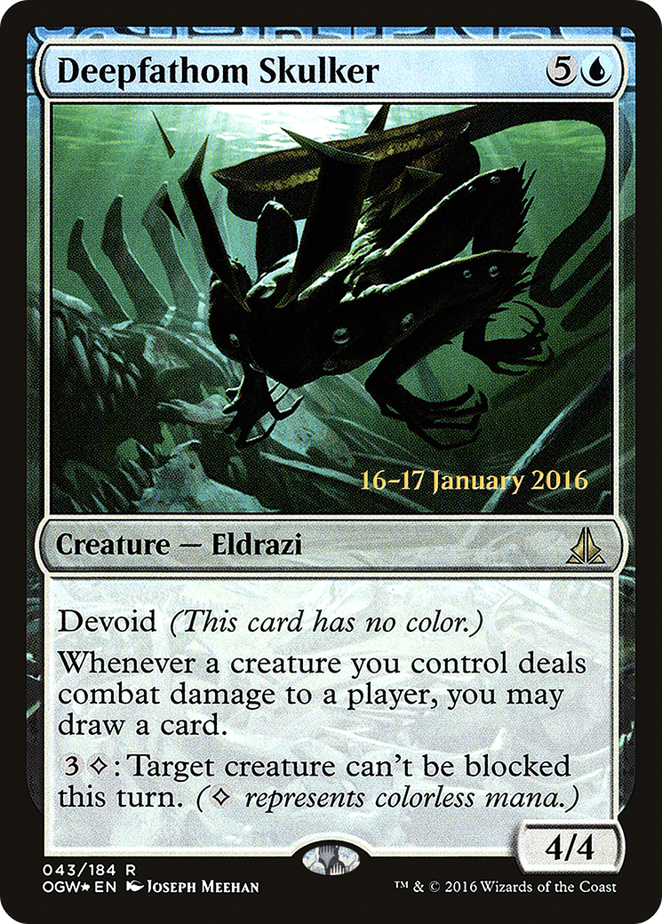 Deepfathom Skulker (PRE-043)  Foil - Oath of the Gatewatch Promos: (devoid)