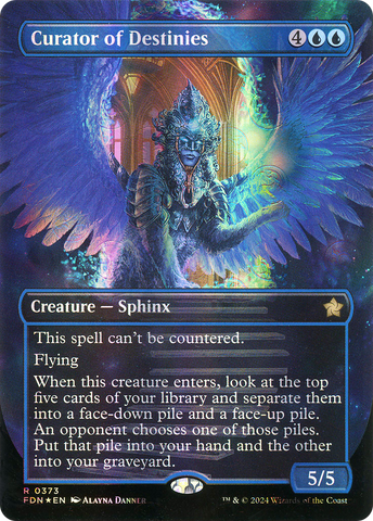 Curator of Destinies (Borderless) (Mana Foil) (FDN-373)  Foil - Foundations