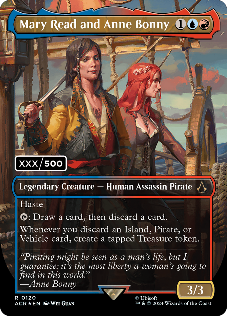 Mary Read and Anne Bonny (English) (Serial Numbered) (ACR-120)  Foil - Assassin's Creed (Borderless)