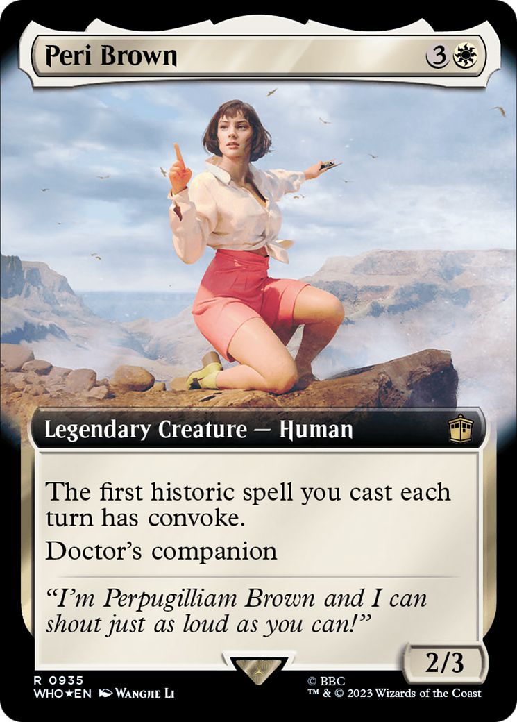Peri Brown (Extended Art) (Surge Foil) (WHO-935)  Foil - Doctor Who: (Extended Art)