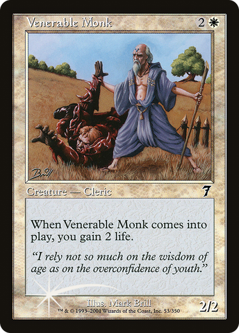 Venerable Monk (7ED-53★) - Seventh Edition Foil
