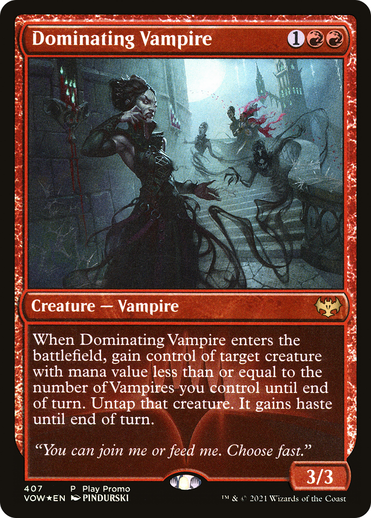 Dominating Vampire (PLAY-407)  Foil - Innistrad: Crimson Vow