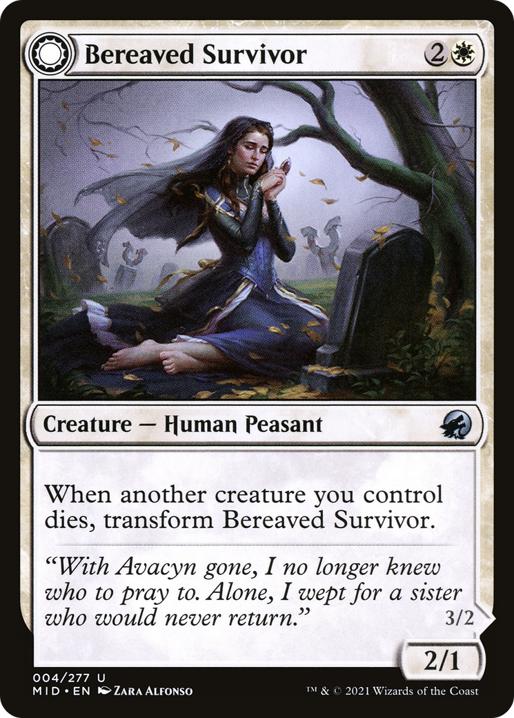 Bereaved Survivor (MID-004) - Innistrad: Midnight Hunt: (Double Faced Transform)