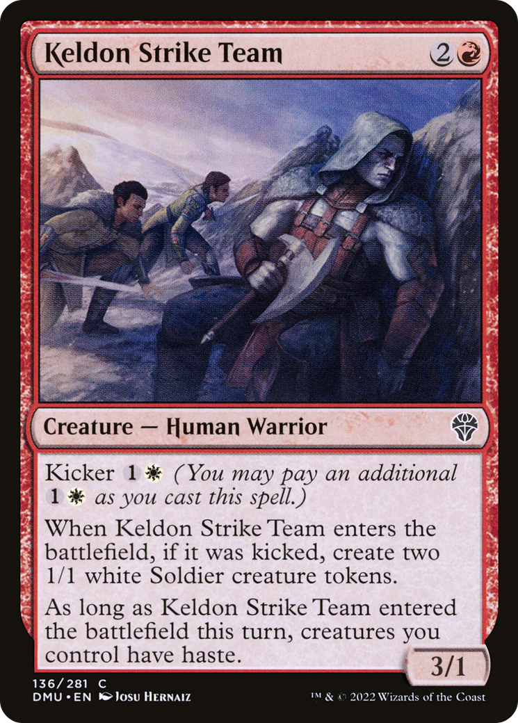 Keldon Strike Team (DMU-136)  Foil - Dominaria United