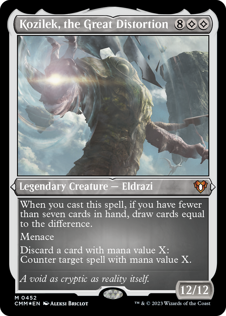 Kozilek, the Great Distortion (CMM-452)  Etched Foil - Commander Masters