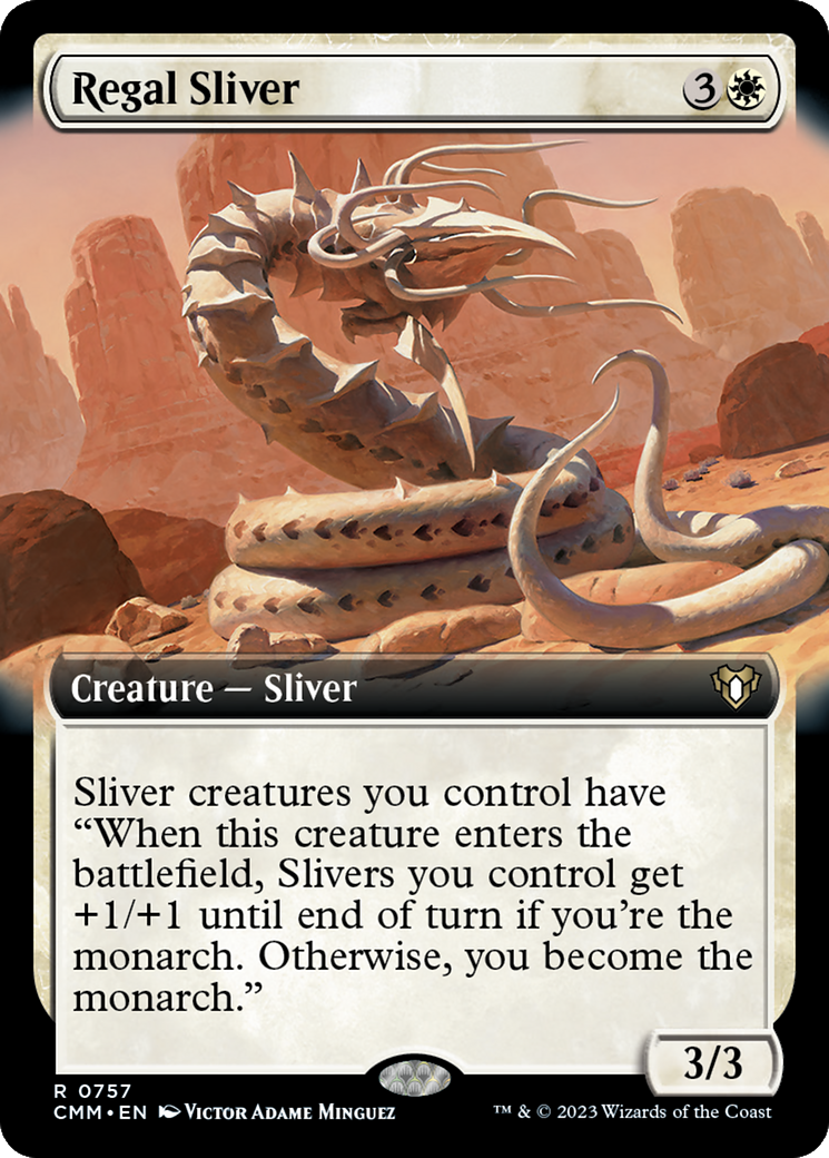 Regal Sliver (Extended Art) (CMM-757)  - Commander Masters: (Extended Art)