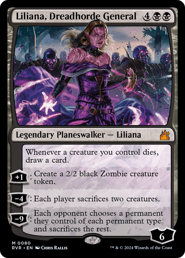 Liliana, Dreadhorde General (RVR-080)  Foil - Ravnica Remastered