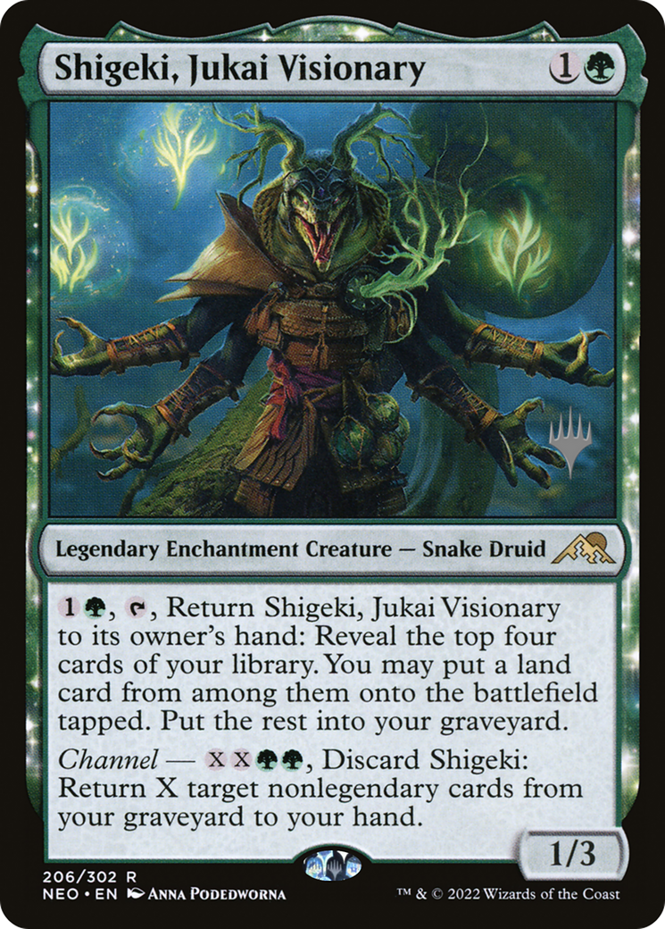 Shigeki, Jukai Visionary (PPNEO-206) - Kamigawa: Neon Dynasty Promos: (enchantment) Foil