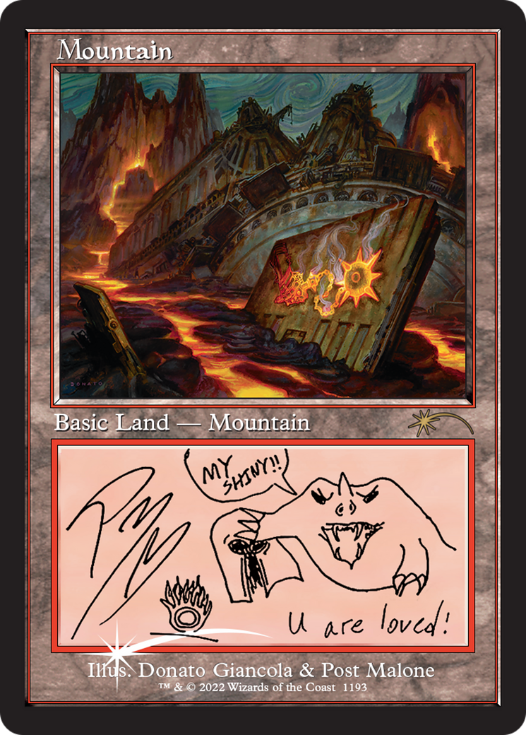 Mountain (Post Malone) (SLD-1193)  Foil - Secret Lair Drop