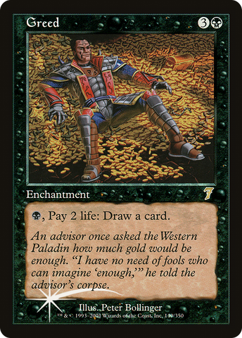 Greed (7ED-140)  Foil - 7th Edition
