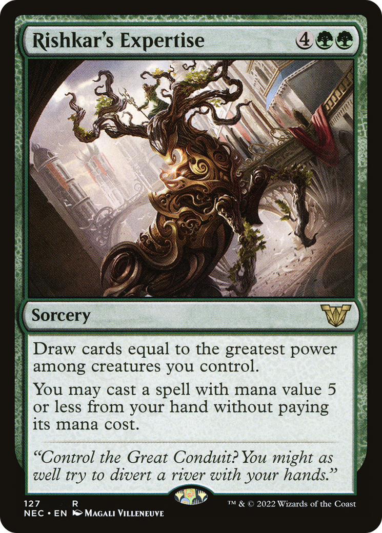Rishkar's Expertise (NEC-127)  - Neon Dynasty Commander