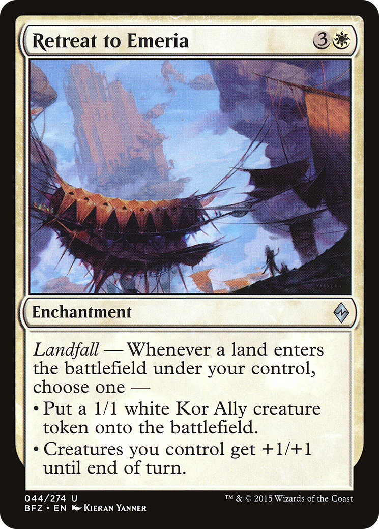 Retreat to Emeria (BFZ-044)  - Battle for Zendikar