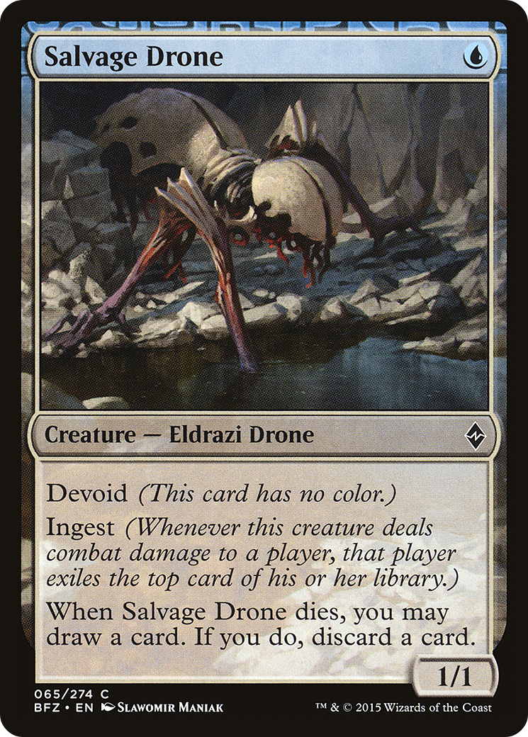 Salvage Drone (BFZ-065)  - Battle for Zendikar: (devoid)