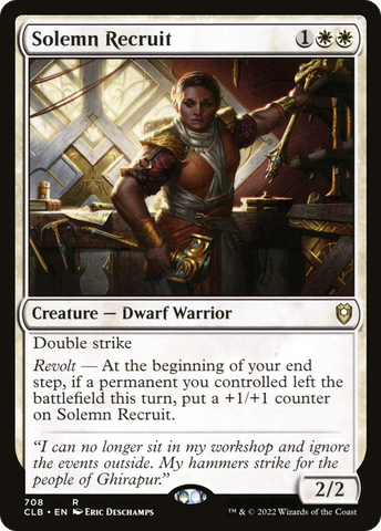Solemn Recruit (CLB-708)  - Commander Legends: Battle for Baldur's Gate