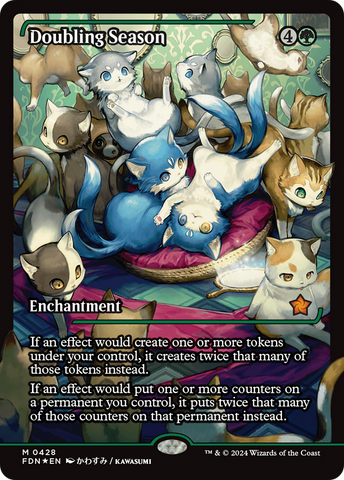 Doubling Season (FDN-428) - Foundations: (Showcase, enchantment) Foil