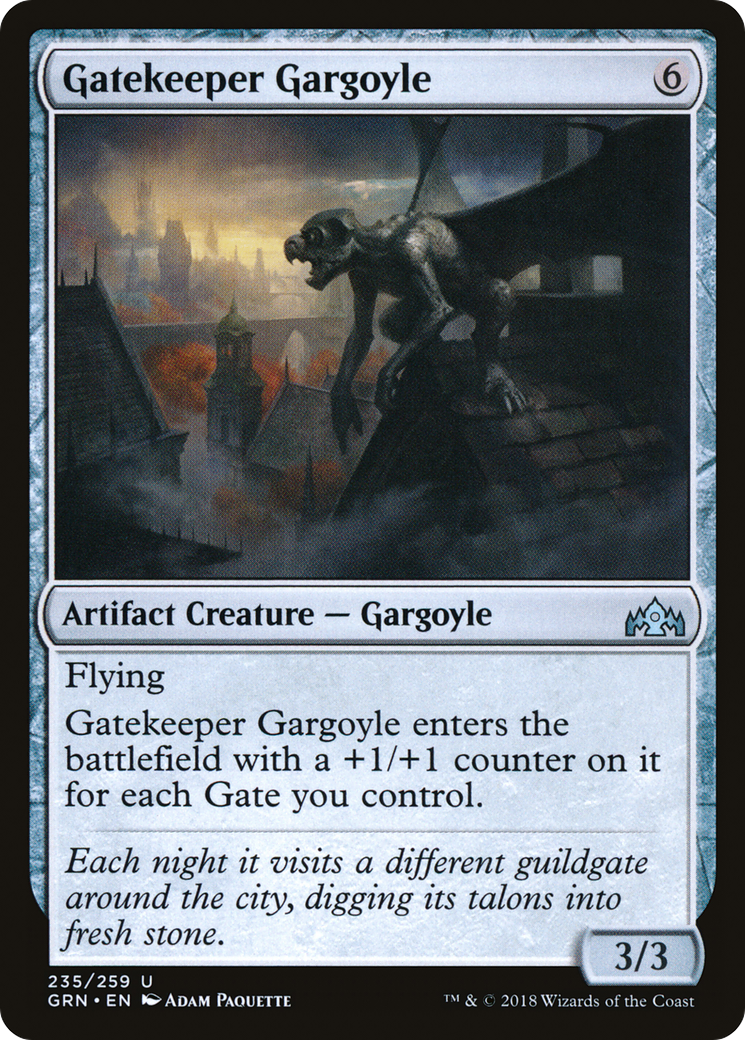 Gatekeeper Gargoyle (GRN-235)  Foil - Guilds of Ravnica