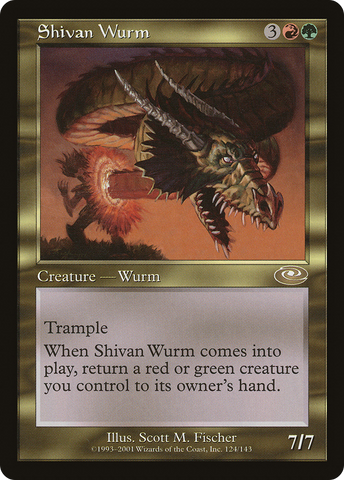 Shivan Wurm (PLS-124)  Foil - Planeshift