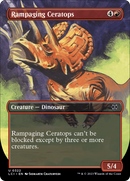 Rampaging Ceratops (Borderless) (LCI-322)  Foil - The Lost Caverns of Ixalan