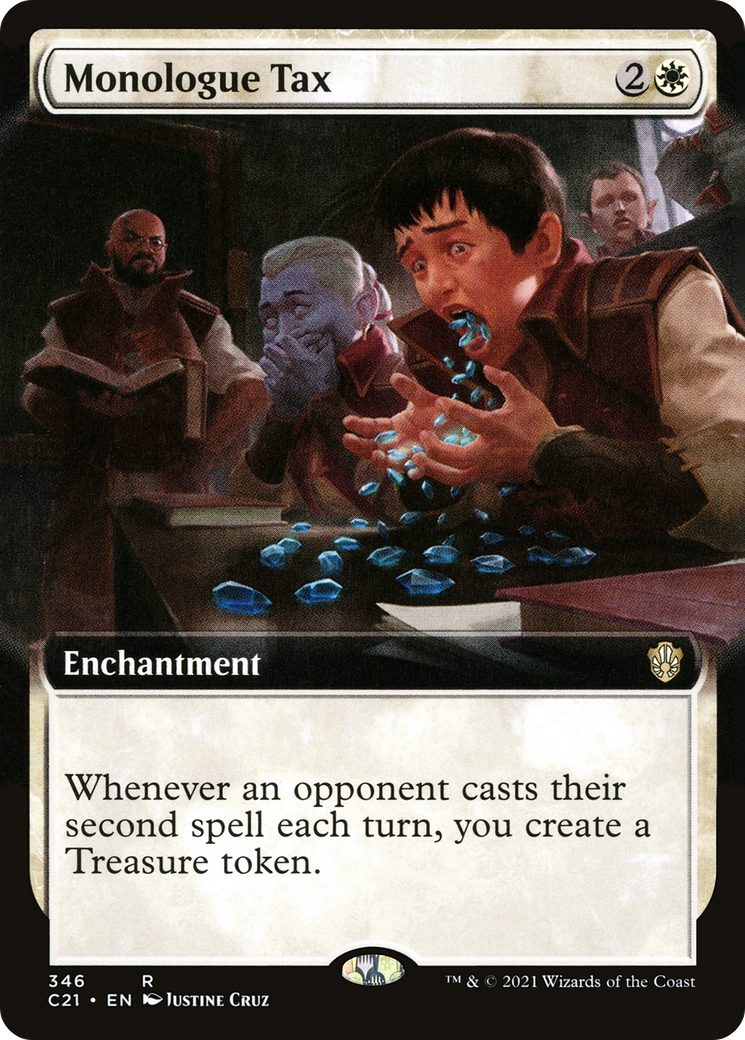 Monologue Tax (Extended Art) (C21-346)  - Commander 2021: (Extended Art)