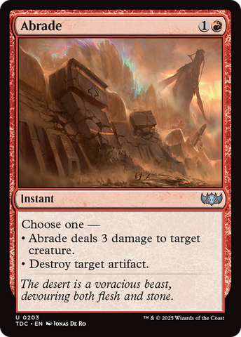 Abrade (TDC-203)  - Commander: Tarkir: Dragonstorm