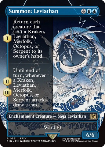Summon: Leviathan (Borderless) (FIN-361)  Foil - FINAL FANTASY: (enchantment)