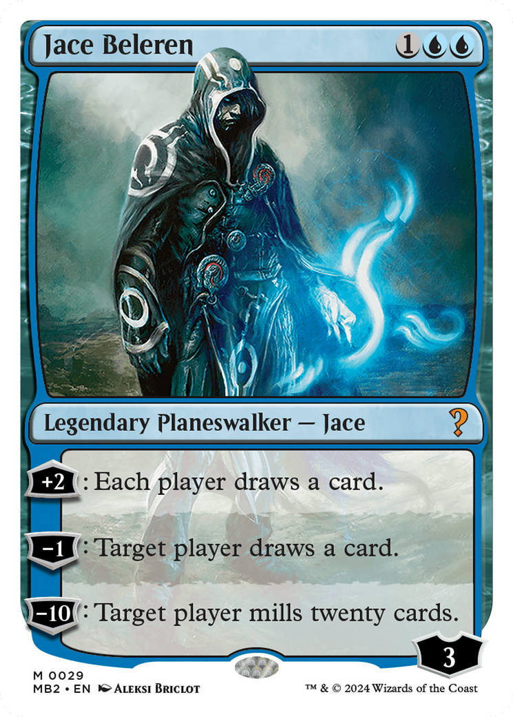 Jace Beleren (White Border) (MB2-029)  - Mystery Booster 2
