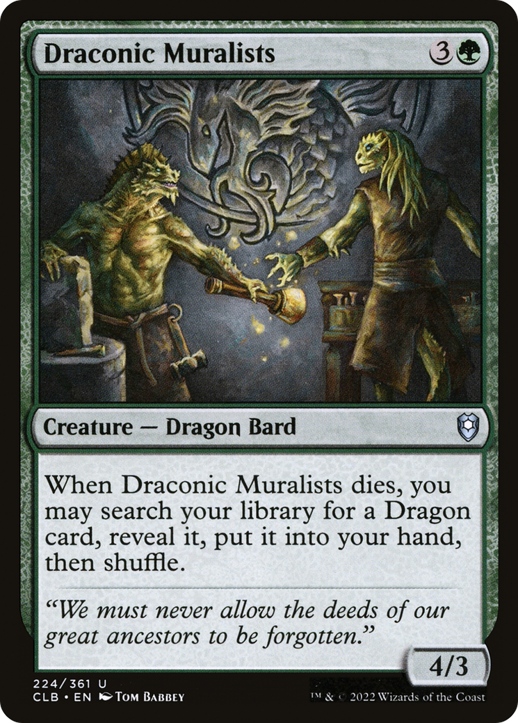 Draconic Muralists (CLB-224)  Foil - Commander Legends: Battle for Baldur's Gate