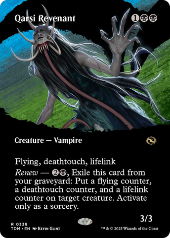 Qarsi Revenant (TDM-338) - Tarkir: Dragonstorm: (Showcase) (Borderless) Foil