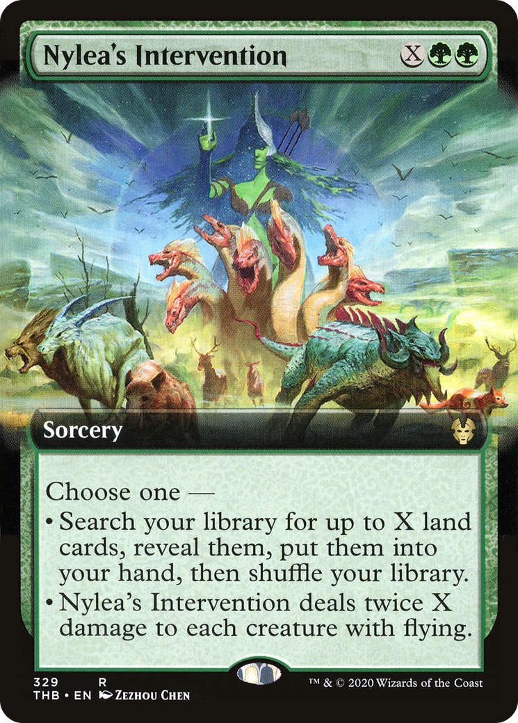 Nylea's Intervention (Extended Art) (THB-329)  - Theros Beyond Death