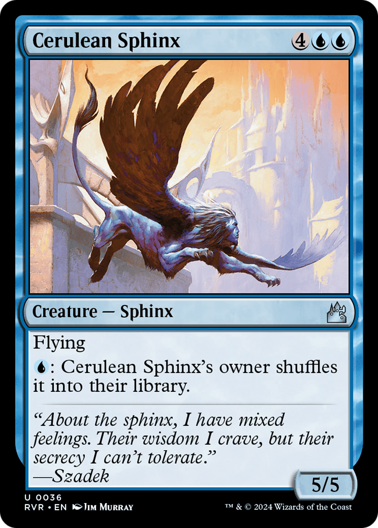 Cerulean Sphinx (RVR-036)  Foil - Ravnica Remastered