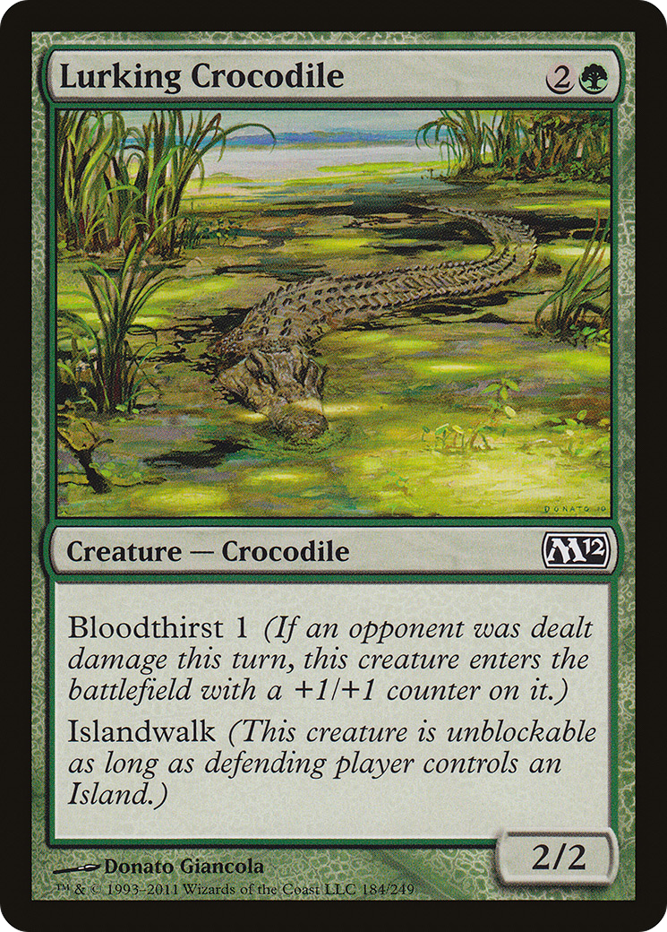 Lurking Crocodile (M12-184)  Foil - Magic 2012