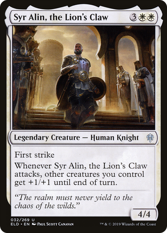Syr Alin, the Lion's Claw (ELD-032)  - Throne of Eldraine