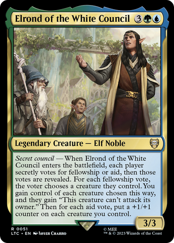 Elrond of the White Council (LTC-051)  - Tales of Middle-earth Commander