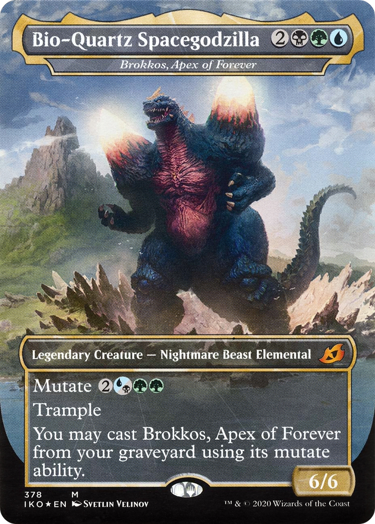 Bio-Quartz Spacegodzilla - Brokkos, Apex of Forever (IKO-378)  Foil - Ikoria: Lair of Behemoths / Bio-Quartz Spacegodzilla (Borderless)