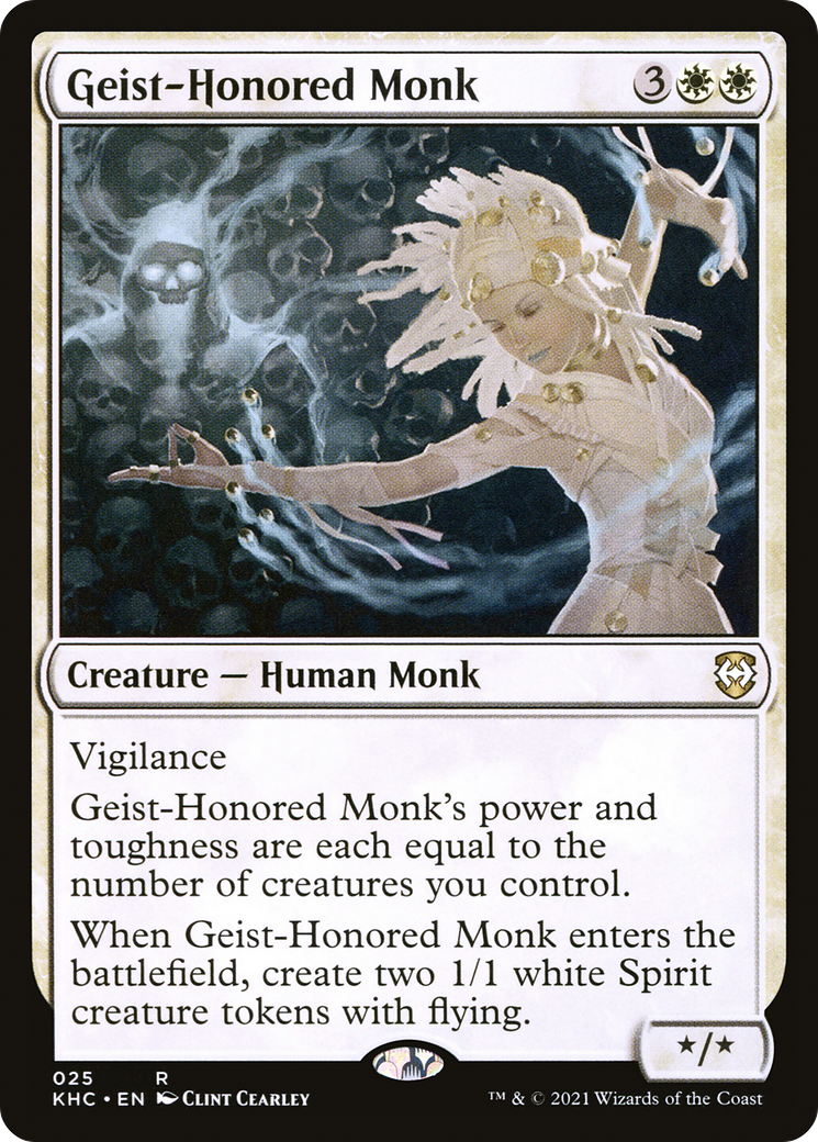Geist-Honored Monk (KHC-025)  - Kaldheim Commander