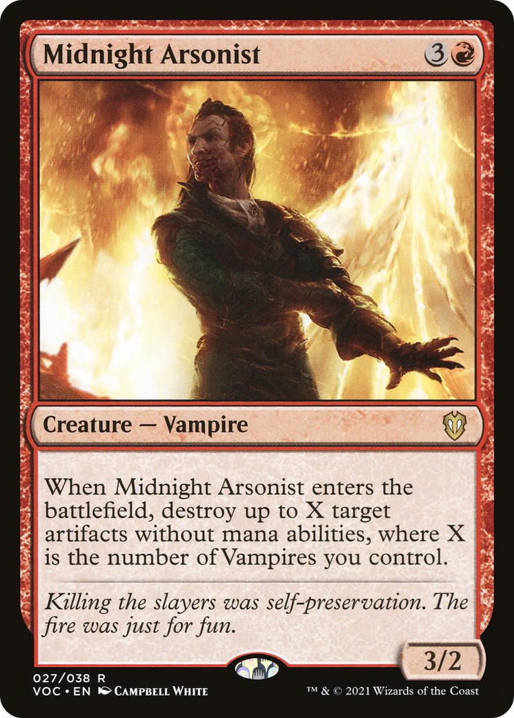 Midnight Arsonist (VOC-027)  - Crimson Vow Commander