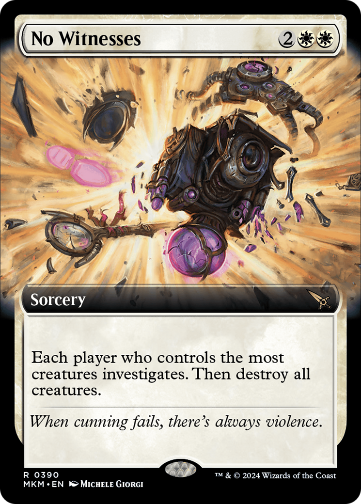 No Witnesses (Extended Art) (MKM-390)  Foil - Murders at Karlov Manor: (Extended Art)