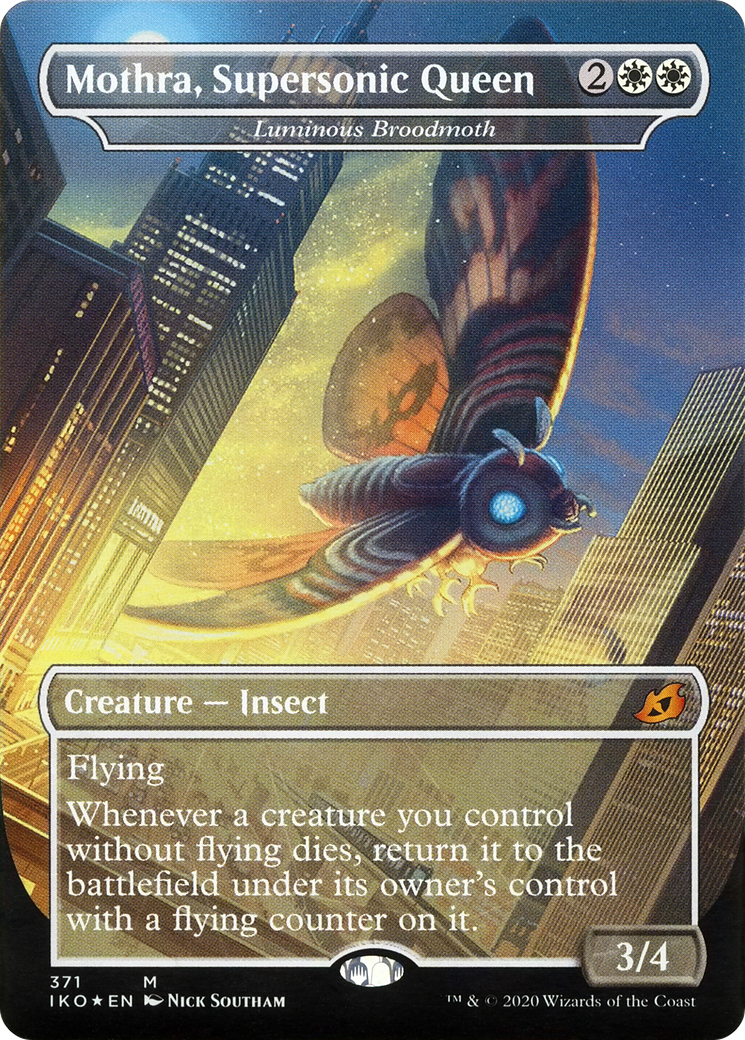 Mothra, Supersonic Queen - Luminous Broodmoth (IKO-371)  - Ikoria: Lair of Behemoths / Mothra, Supersonic Queen (Borderless)