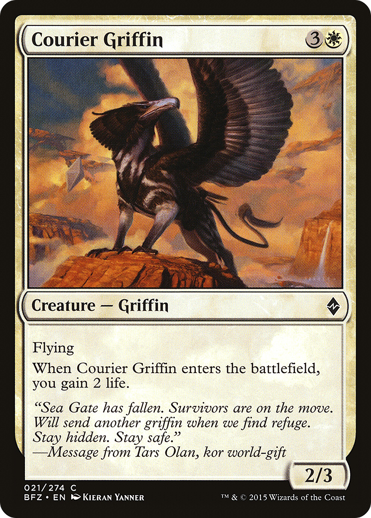 Courier Griffin (BFZ-021)  - Battle for Zendikar