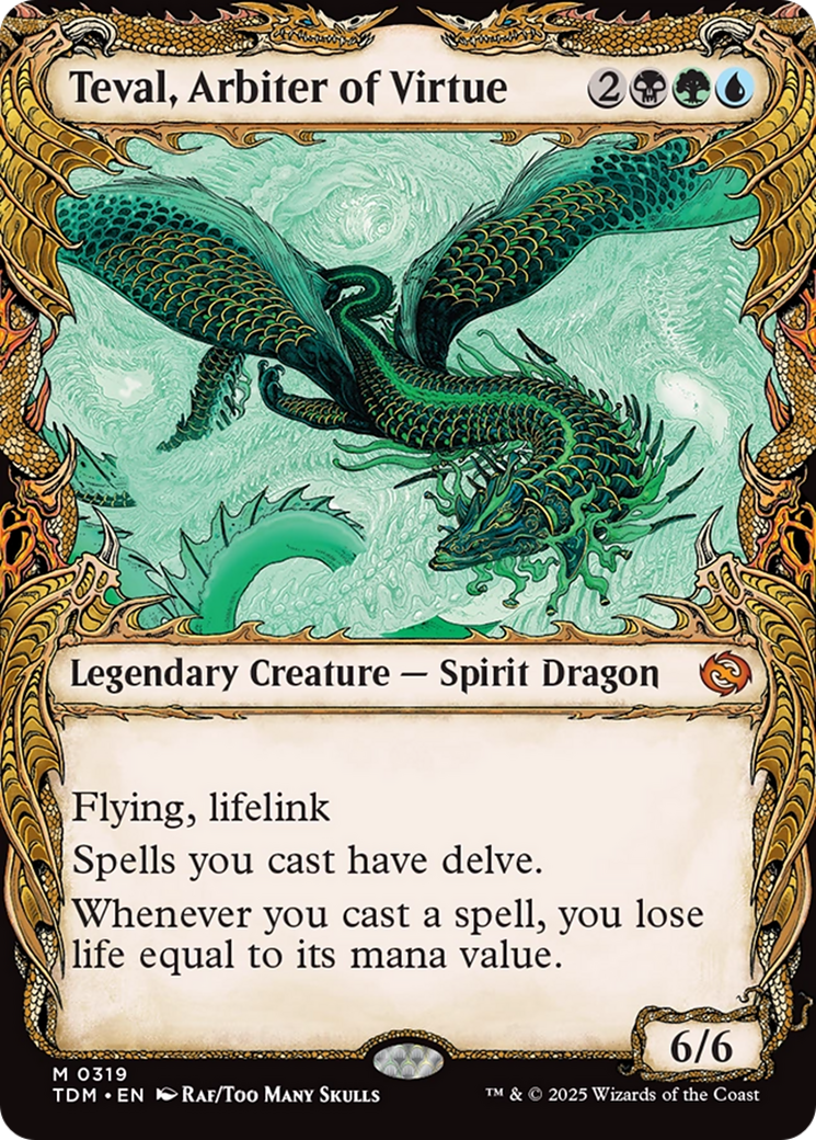 Teval, Arbiter of Virtue (Showcase) (TDM-319)  - Tarkir: Dragonstorm: (Showcase)
