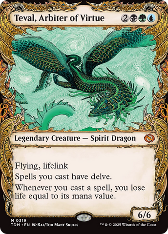 Teval, Arbiter of Virtue (Showcase) (TDM-319)  - Tarkir: Dragonstorm: (Showcase)