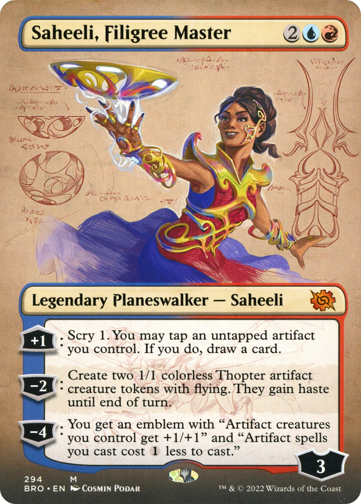 Saheeli, Filigree Master (Borderless) (BRO-294)  - The Brothers' War