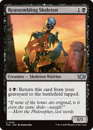 Reassembling Skeleton (TDC-195)  - Commander: Tarkir: Dragonstorm