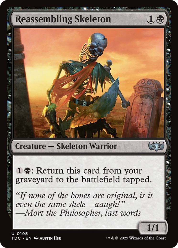 Reassembling Skeleton (TDC-195) - Commander: Tarkir: Dragonstorm