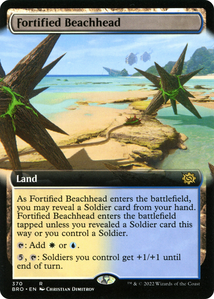 Fortified Beachhead (Extended Art) (BRO-370)  - The Brothers' War: (Extended Art)