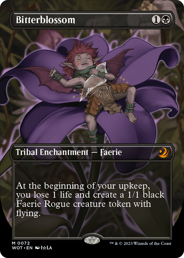 Bitterblossom (Anime Borderless) (WOT-072)  Foil - Wilds of Eldraine: Enchanting Tales
