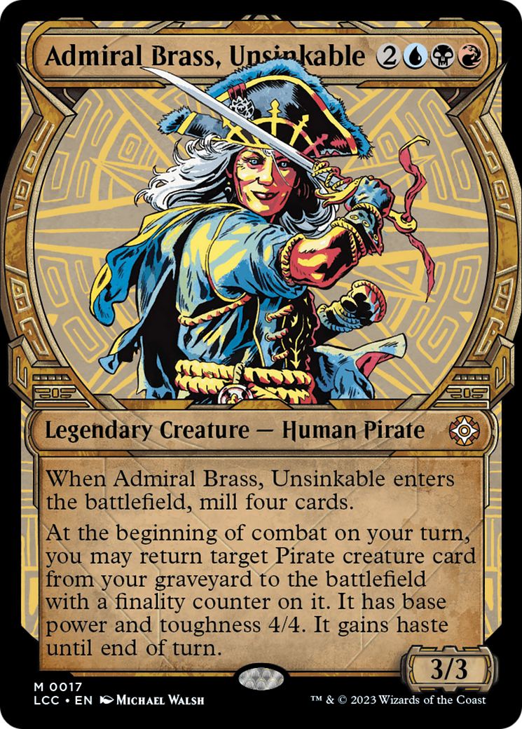 Admiral Brass, Unsinkable (Showcase) (LCC-017)  - The Lost Caverns of Ixalan Commander: (Showcase)