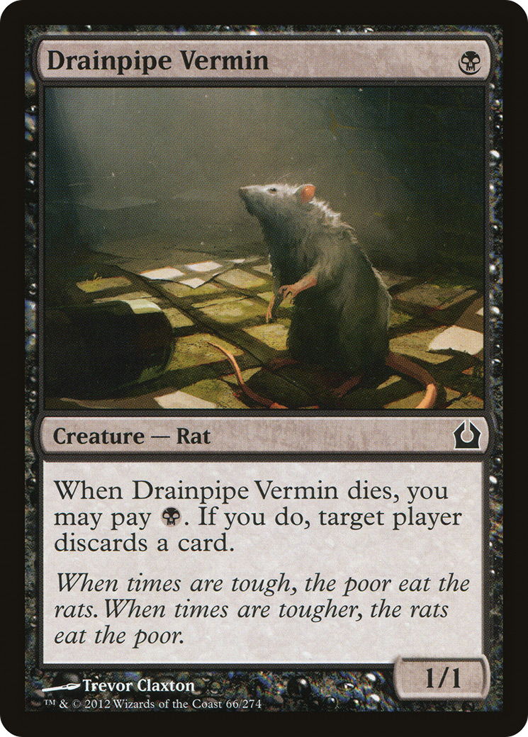 Drainpipe Vermin (RTR-066)  Foil - Return to Ravnica