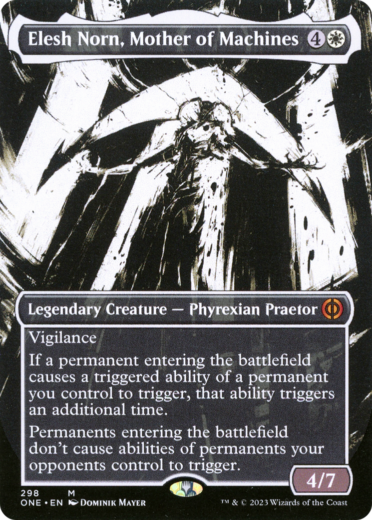 Elesh Norn, Mother of Machines (Showcase) (ONE-298)  Foil - Phyrexia: All Will Be One: (Showcase) (Borderless)