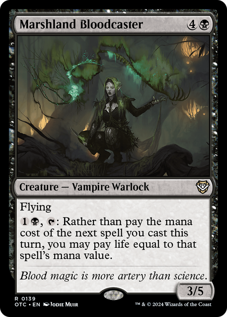 Marshland Bloodcaster (OTC-139)  - Outlaws of Thunder Junction Commander